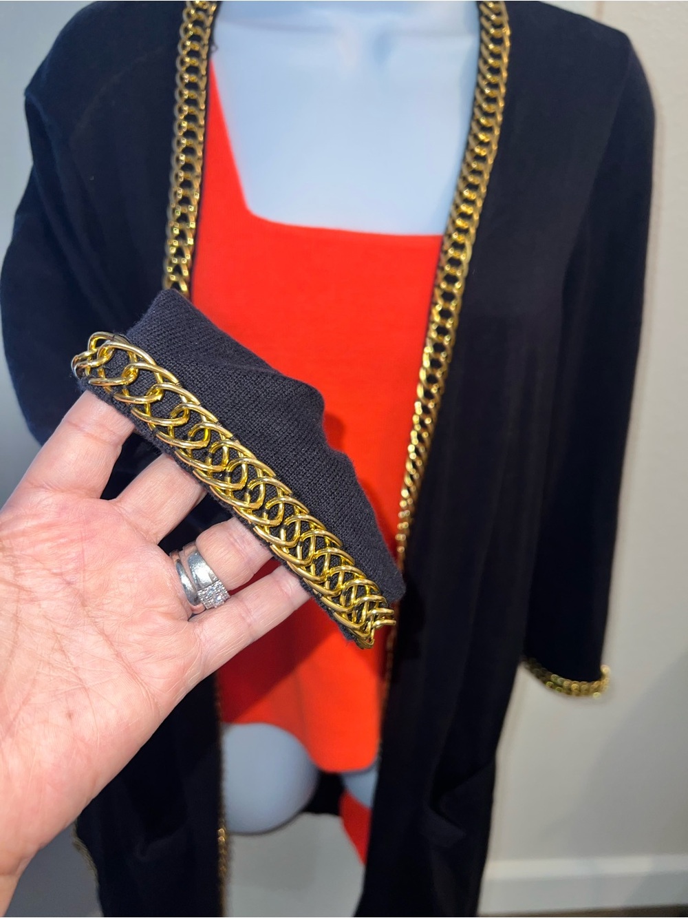 Joan Rivers Navy Blue Knit Top - Picture 2 of 7